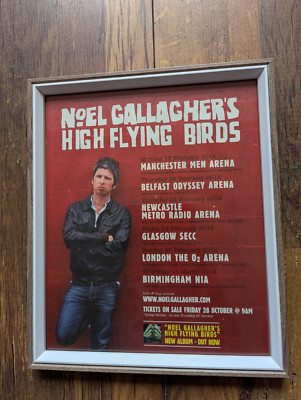 Noel Gallagher's High Flying Birds UK Tour Dates Feb/Mar 2012 framed NME page