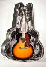 2014 Epiphone Ej-200 Artist Vintage Sunburst Finish Jumbo Acoustic Guitar W/ohsc