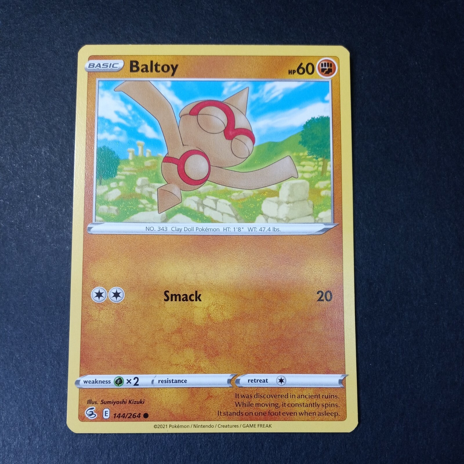 Pokemon Fusion Strike Baltoy Common Card 144/264 NM