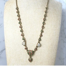 HEARTS Beaded & Embellished Necklace
