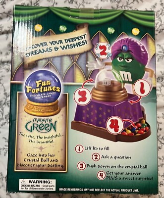 M&M's Madame Green Fun Fortunes Teller Candy Dispenser for sale