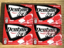 4 x Dentyne Ice Cherry Flavour Chewing Gum Fresh Breath Clean Long Last 11.2g