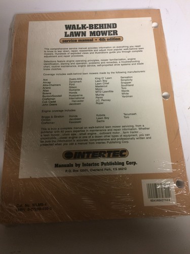 IntertecWalk behind lawnmower service WLMS-4 4th edition - Picture 2 of 3