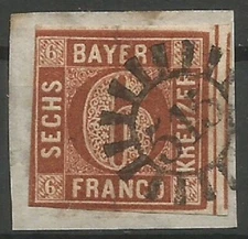 Bavaria Minr 4 II On Briefstucl With Gmrs 515 Essenbach/Theisendorf