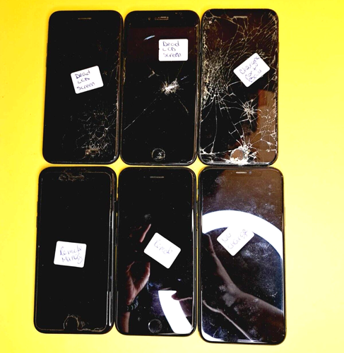 🔥DEFECTIVE🔥 LOT OF 6x APPLE IPHONE 7 SE 2020 8 X IOS CELLULAR CELL PHONE BLACK - 第 4/8 張圖片
