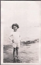 RPPC BOYS BEACH FASHION JAMES ADAMS SEAVIEW ISLE WIGHT ENGLAND PHOTO POSTCARD