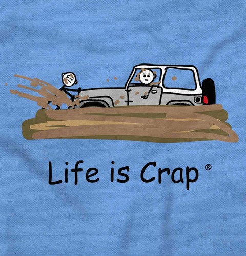Life Is Crap Car Off Roading Barro Divertido Regalo Para Hombres Informal Cuello Redondo Camisetas Camisetas - Imagen 2 de 15