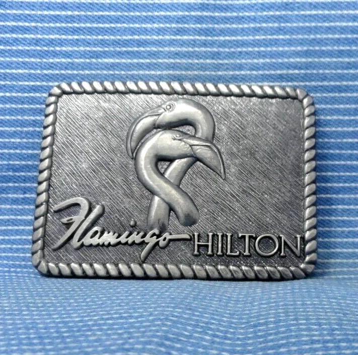 Flamingo Hilton Promo Belt Buckle Casino Gambler Las Vegas Vtg CM Korea .TYC091 - Image 2 of 4