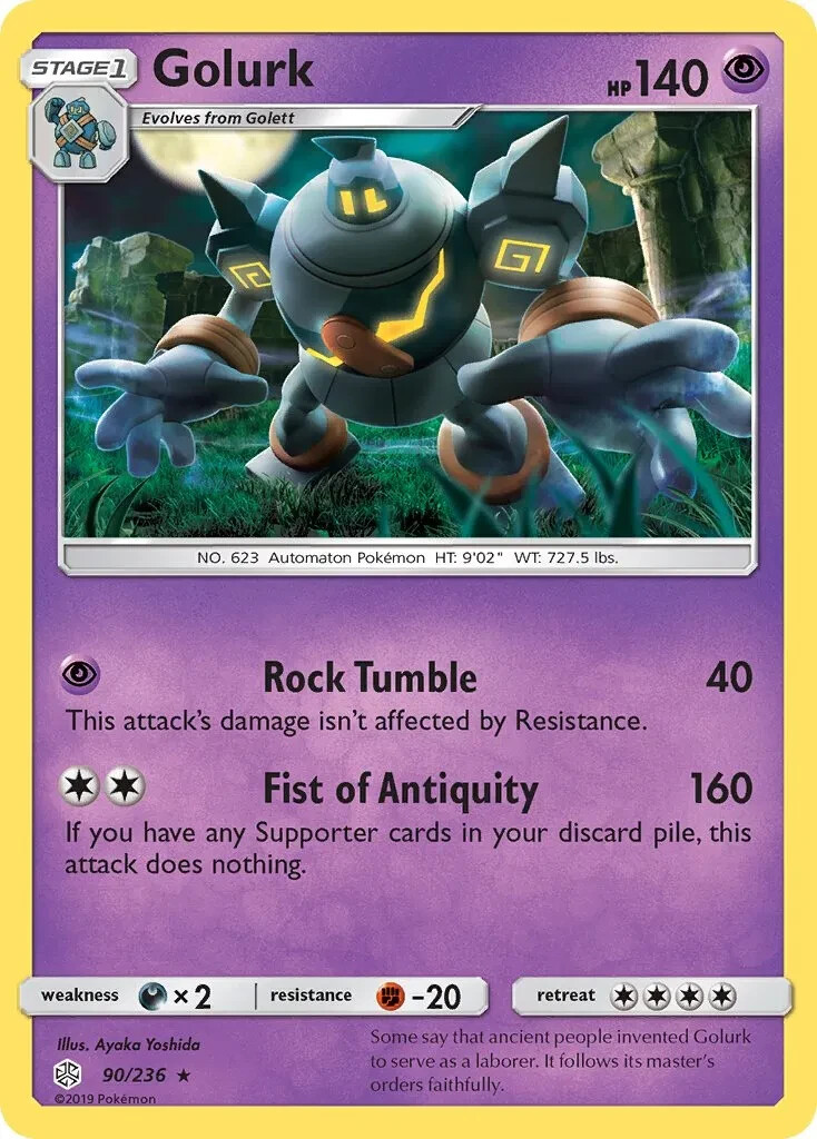 Golurk 90/236 Rare SM - Cosmic Eclipse Pokemon TCG