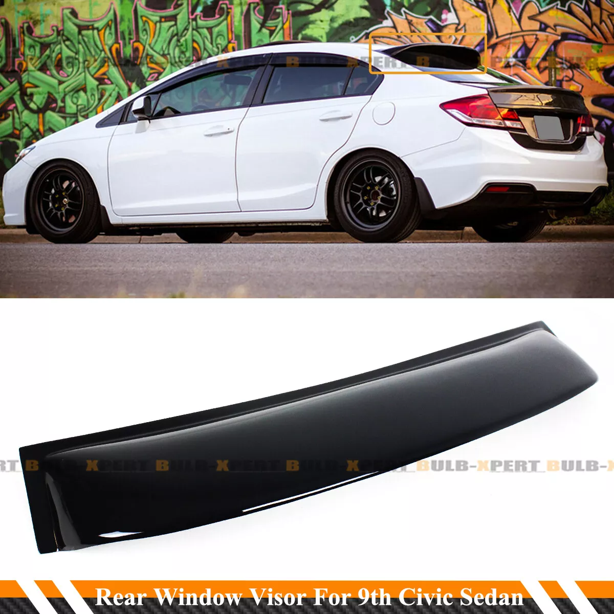 9th gen civic rear window visor deals