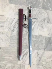 Custom Hand-Forged Viking Medieval Sword Battle Ready Sword with leather sheath