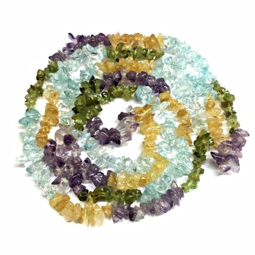 COLLAR Piedras Semipreciosas Multicolor 85-90 cm Elegante. Nuevo | eBay