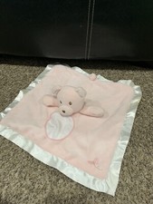 DOUGLAS BABY CUDDLE TOYS STUFFED BEAR HEAD PINK CLOTH LOVEY SECURITY BLANKET