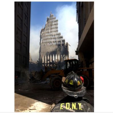 9/11 Attacks World Trade Center Ruins PHOTO Fireman Tower New York FDNY ...