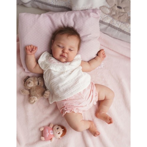 49CM Lifelike Reborn Baby Doll Peaches Sleeping Newborn Painted 3D Skin Handmade - Picture 2 of 5