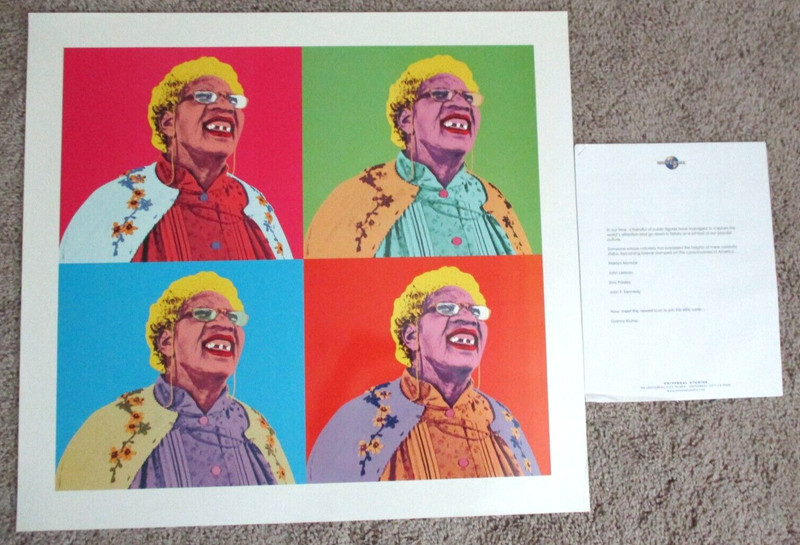 THE KLUMPS GRANNY KLUMP 21-1/2” x 23” POSTER Eddie Murphy Warhol-like