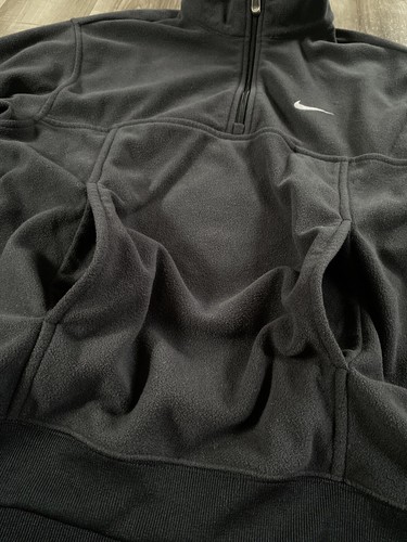 Mens Nike 1/4 Zip Fleece Activewear Shirt Dark Gray sz M - Picture 4 of 7