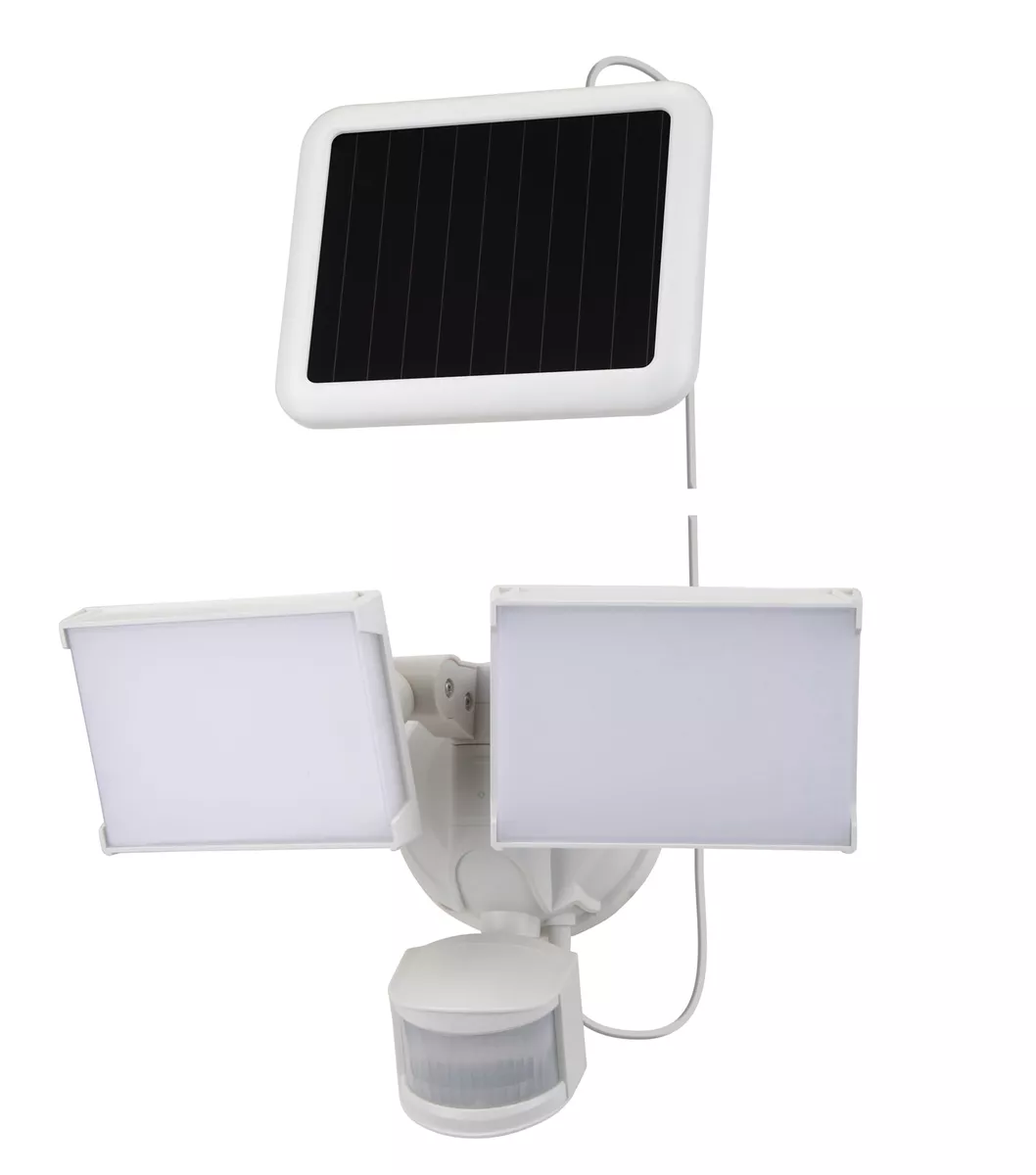 Hyper Tough Solar LED 2 Head Motion Sensing Security Flood Light