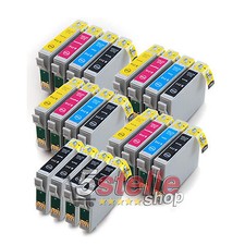 KIT 20 CARTUCCE PER EPSON STYLUS DX4450 DX5000 DX5050 DX6000 DX6050 DX7000F