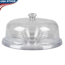 Acrylic Multi-functional Cake Dome Covered Serving Tray Chip Dip Bowl Stand New