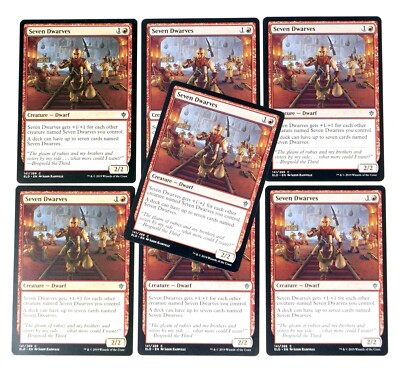 X7 Seven Dwarves Throne of Eldraine  NM MTG Magic