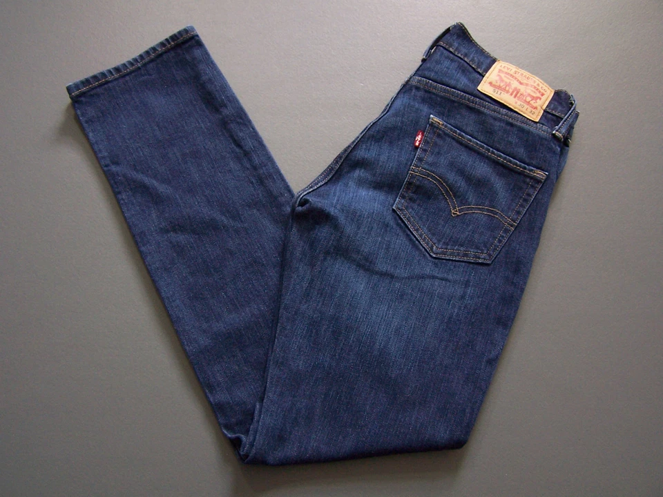 Vintage Levis 511 Stretch Denim Jeans Elastane Slim Straight Leg - Image 4 of 4