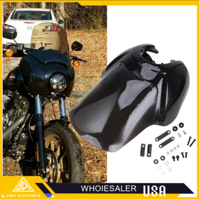 15'' Front Headlight Fairing Mask Windscreen Kit For Harley Dyna T-Sport FXD FXR