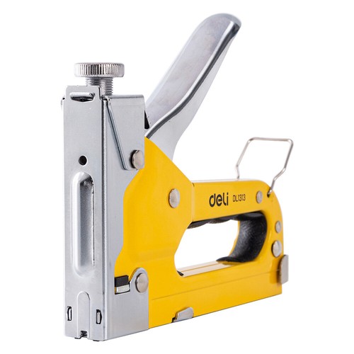 DELI U/T-shaped Nails Staple Gun Heavy Duty Fastener Tacker Stapler 600 Staples - Picture 12 of 14