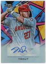 Mike Trout 2021 Topps Fire Magenta Autograph Card #AV-MT 18/25