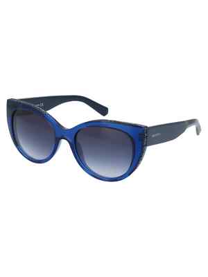 Swarovski SK202 92W Blue Round Cat Eye Sunglasses Frame 53  display picture 1