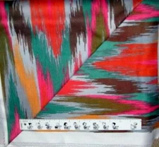 ROSE GREEN ORANGE GREY BROWN KNIT Fabric 3 3/4 yds x 60" wide