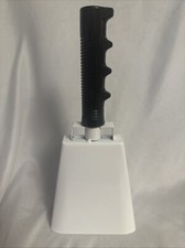 Hand Held Cowbell With Cow Bell Bright white