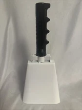 Hand Held Cowbell With Cow Bell Bright white