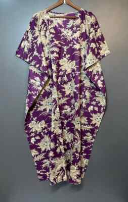 Indian Floral Print Kaftan 100% Cotton Hippie Maxi Women Nightwear Caftan Dress