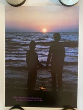 Share Couple On Beach Vintage Original Poster Pro arts 1980 Inspiration Love