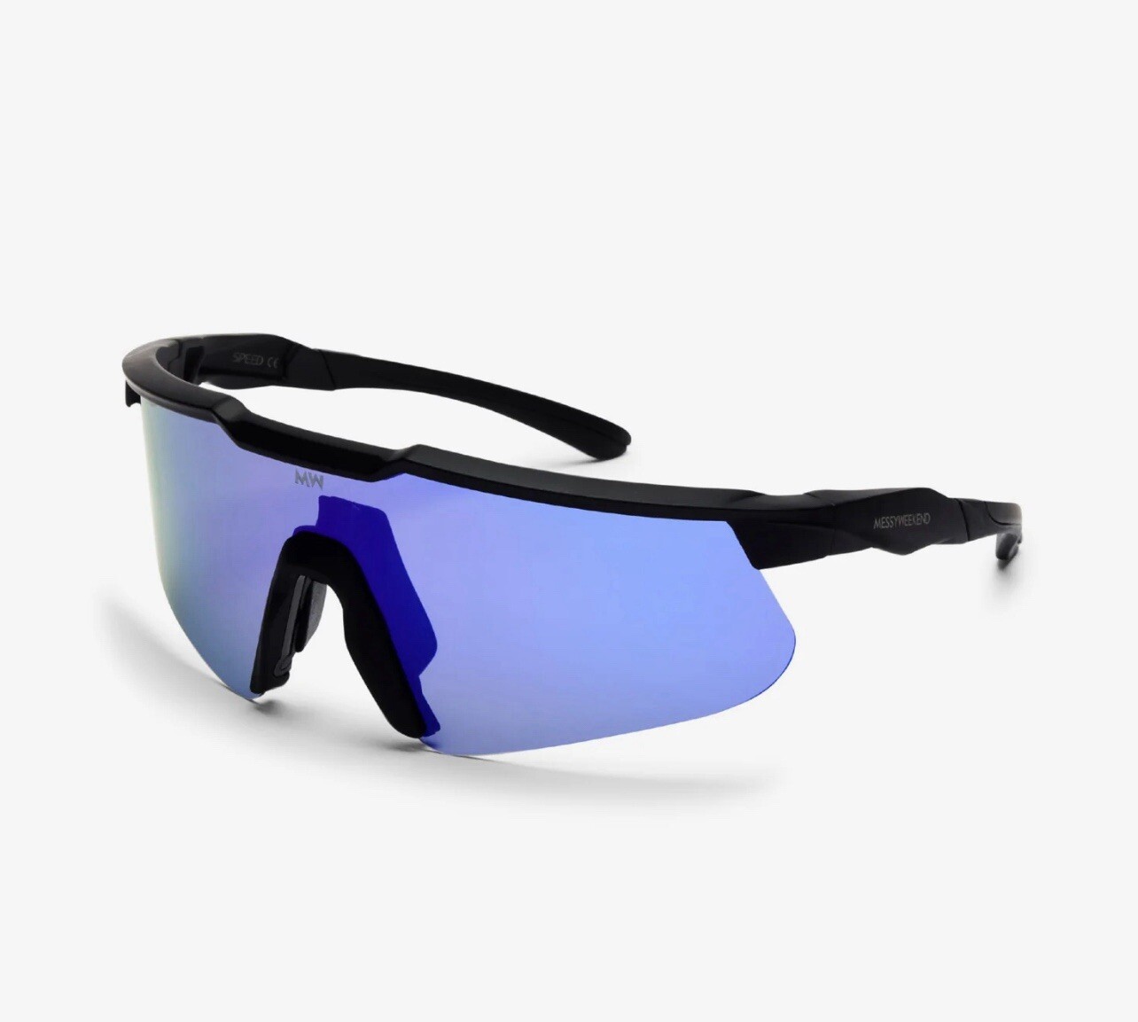 Brand New SOLD OUT Messy Weekend MW SPEED Sunglasses Black Blue Polarized Vision image 4