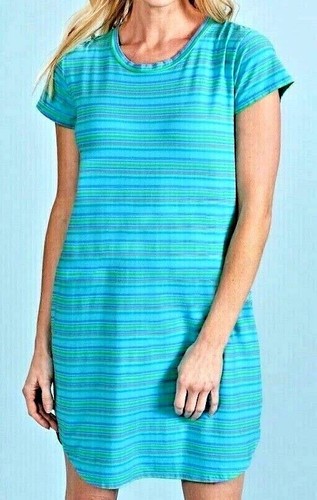 NWT NEW FRESH PRODUCE Luna BLUE Promenade STRIPE Modal KYLIE Dress M or L - Picture 3 of 4
