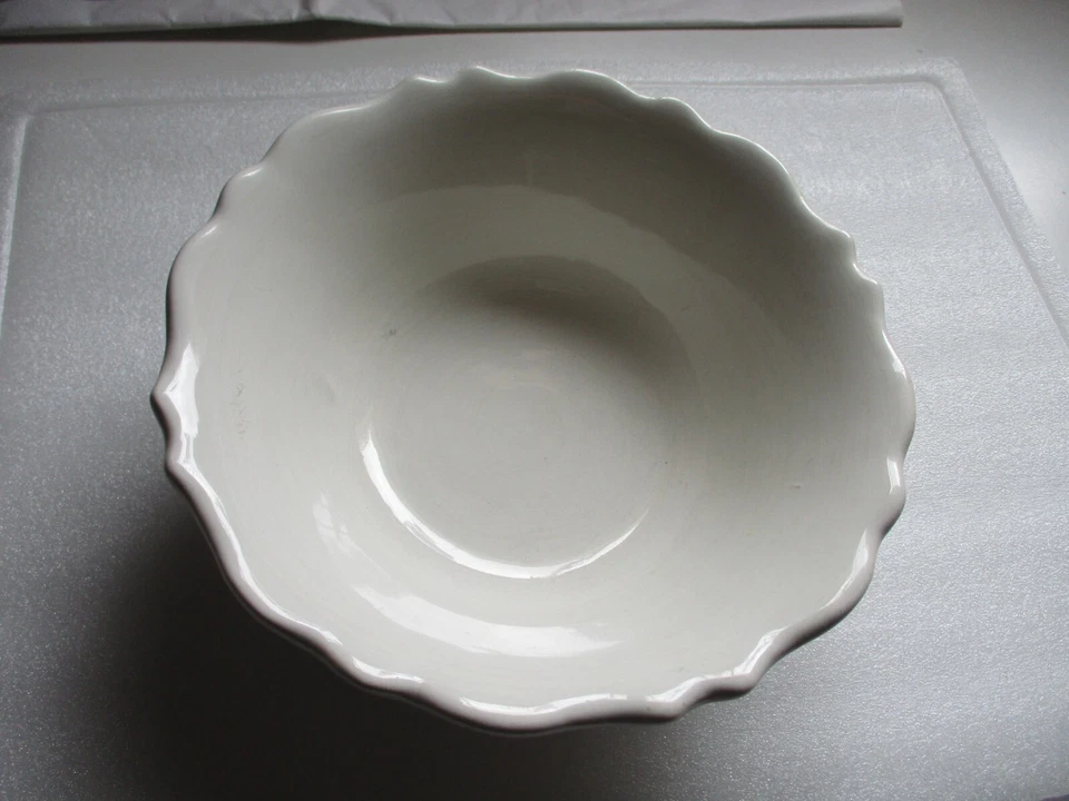 CorningWare 石器碗餐具 7 英寸扇形奶油白色麦片沙拉 — 第 2/4 张图片