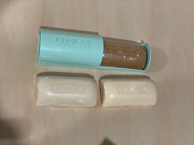 CLINIQUE Little Facial Soaps x 3 Mild 1.5 oz Travel Case New Old Stock Sealed