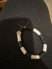 Smiley Face White Beaded Fashion Bracelet