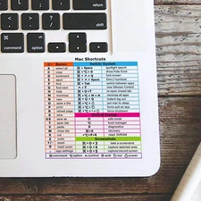 Macbook Mac OS Clear Vinyl Sticker Keyboard Shortcut sticker for Macbook Sticker