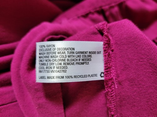Cherokee Girls Dress Large L 10/12 Pink 100% Rayon Vtg Puff Sleeve Ruffle Henley - Picture 9 of 12