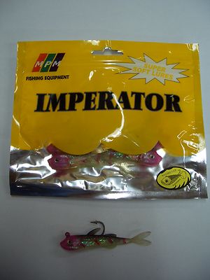 MPM Imperator Super Soft Lures,  8 cm, 6 Stück, inkl. Bleikopf Gummifische