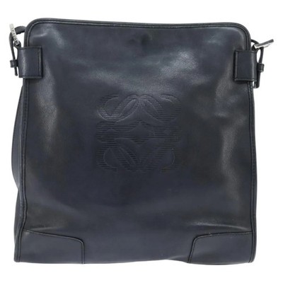 Loewe Anagram Leather Black Shoulder Bag