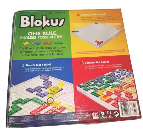 Mattel BLOKUS 2013 Educational Family Fun Strategy Board Game inv. missing 1 pc - Picture 2 of 5