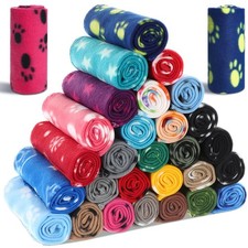 28 Pieces Puppy Blanket Bulk Small Fleece Pet Blanket for Puppy Dogs Kitten C...