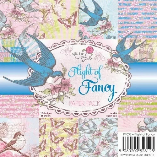 Wild Rose Studio Bloc De Papier Scrapbooking 6X6 Vol De Fantaisie Scrap - Photo 1/1