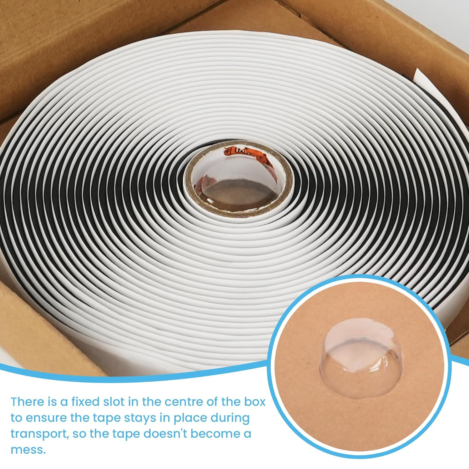 Butyl Tape White 1/2" x 30' x 1/8" RV Tape Sealant Waterproof, White Butyl Caulk