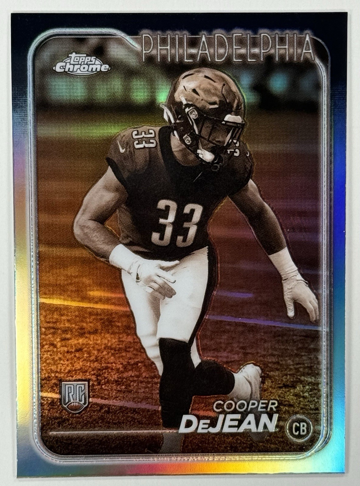 2024 Topps Chrome Cooper DeJean Sepia Refractor Rookie RC #232 Eagles