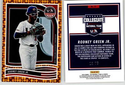 Rodney Green Jr. 2024 USA Baseball Stars & Stripes Orange #31 /75 ...